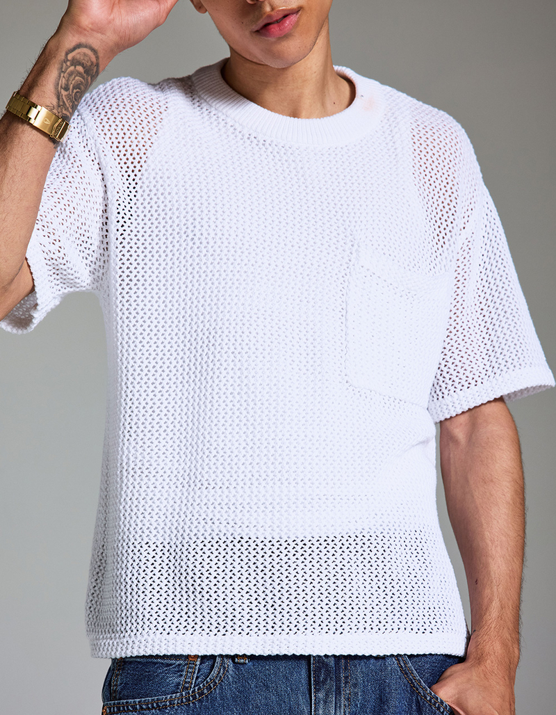 RSQ Mens Crochet Pocket Tee image number 3