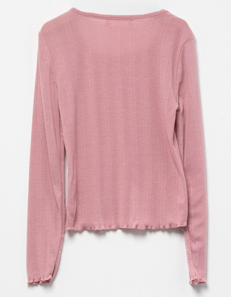 JOLIE & JOY Pointelle Square Neck Girls Top image number 1