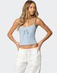 EDIKTED Tova Striped Scoop Tank Top image number 1