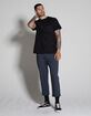 RSQ Straight Cropped Washed Navy Mens Chino Pants image number 5