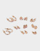 FULL TILT 9 Pack Colored Stone Stud Earrings image number 1