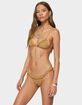 EDIKTED Gilda Faux Suede Triangle Bikini Top image number 2