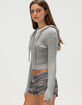 RSQ Womens Cable Knit Zip-Up Sweater image number 3