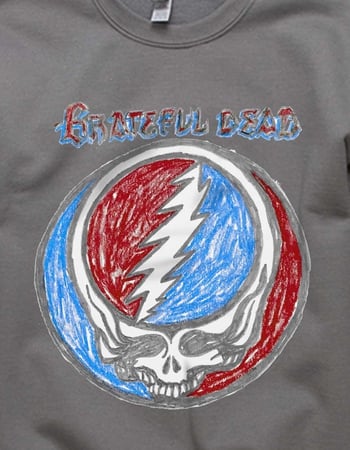 GRATEFUL DEAD Stealie Scribble Unisex Crewneck Sweatshirt Alternative Image