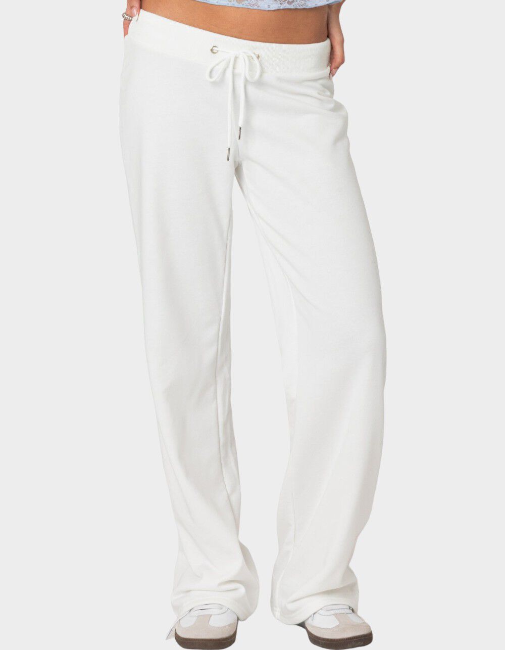 EDIKTED Quinn Straight Leg Sweatpants - WHITE | Tillys