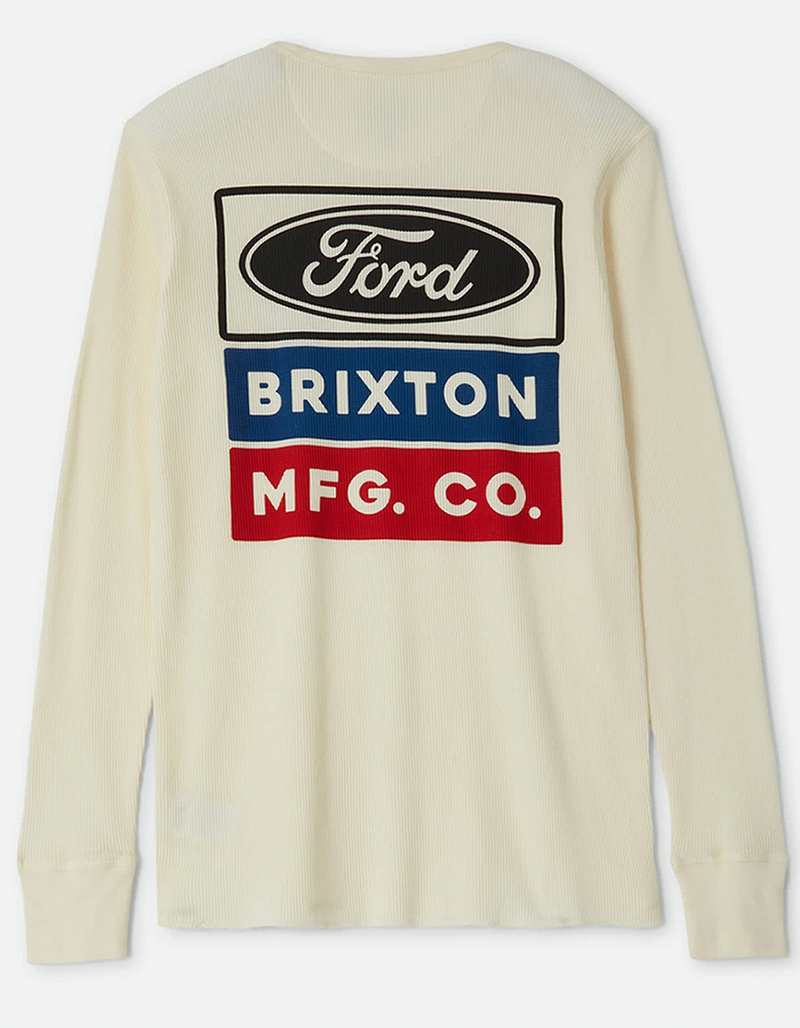 BRIXTON x Ford Service Dept Mens Long Sleeve Waffle Tee image number 0