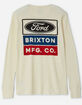 BRIXTON x Ford Service Dept Mens Long Sleeve Waffle Tee image number 1