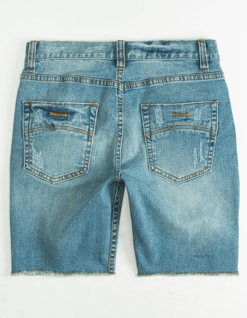 RSQ Rip & Mend Boys Ripped Denim Shorts image number 1