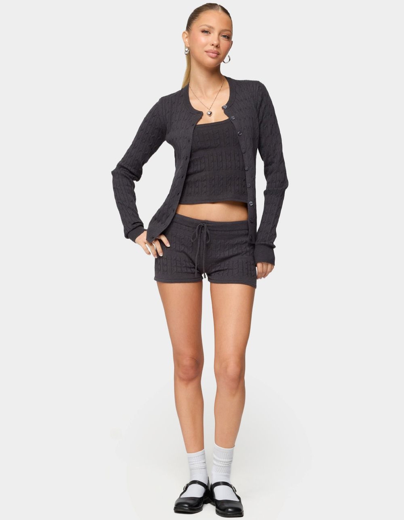 EDIKTED Nella Cable Knit Button Up Cardigan image number 3