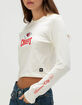 THE WILD COLLECTIVE Kansas City Chiefs Womens Long Sleeve Baby Tee image number 2