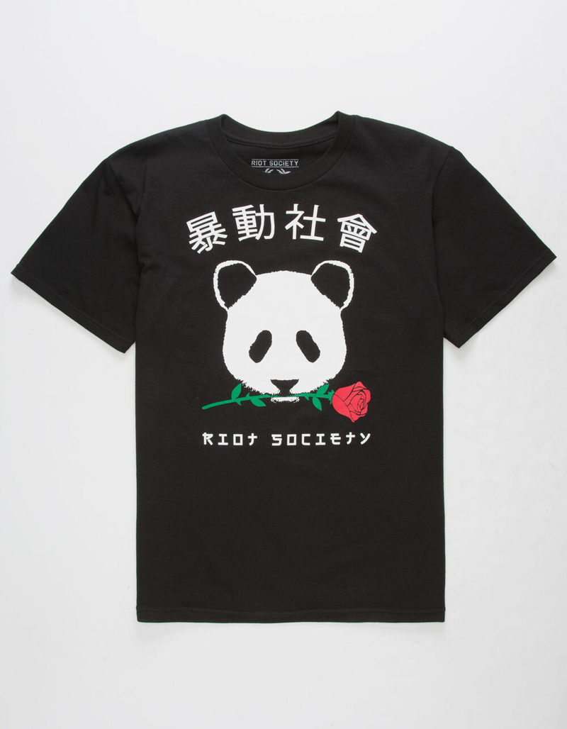 RIOT SOCIETY Panda Rose Boys T-Shirt image number 0