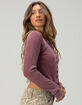 FULL TILT Womens Long Sleeve Thermal Cardigan image number 3