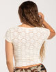 FULL TILT Cinch Lace Womens Tee image number 3