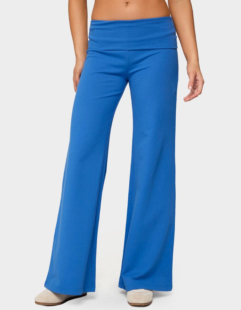 EDIKTED Wide Leg Foldover Pants image number 0