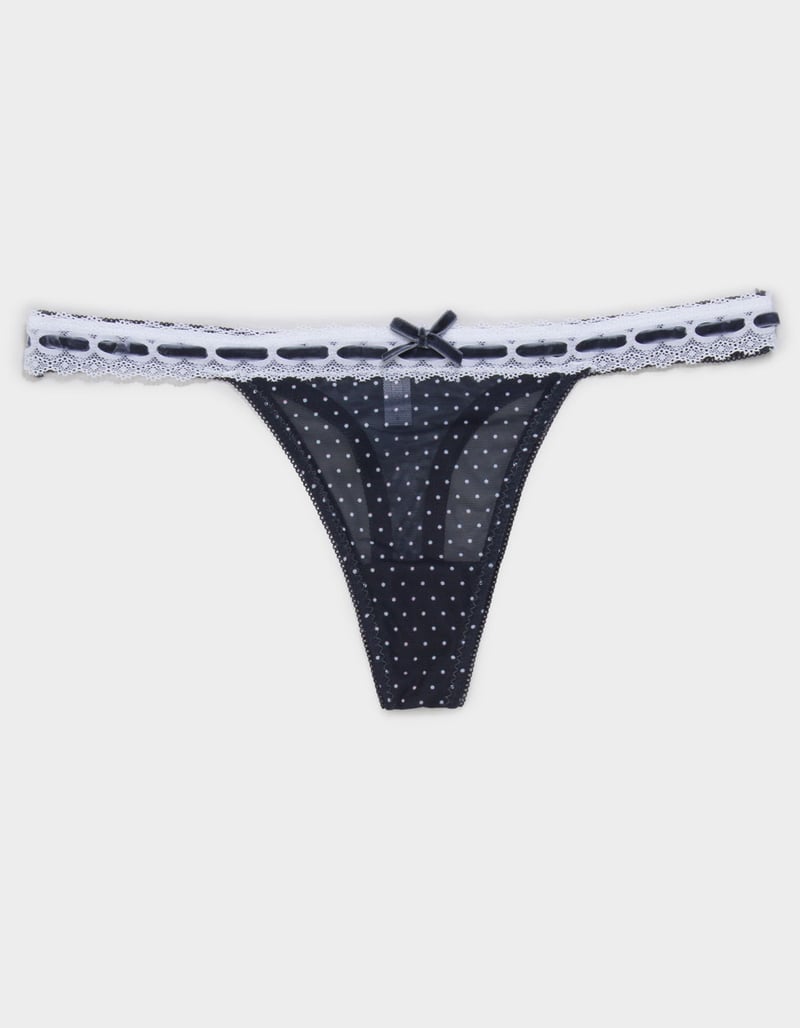 FULL TILT Lace Trim Thong image number 0