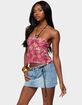 EDIKTED Solana Floral Cut Out Halter Top image number 2