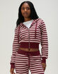 TILLYS Womens Stripe Zip-Up Hoodie image number 2