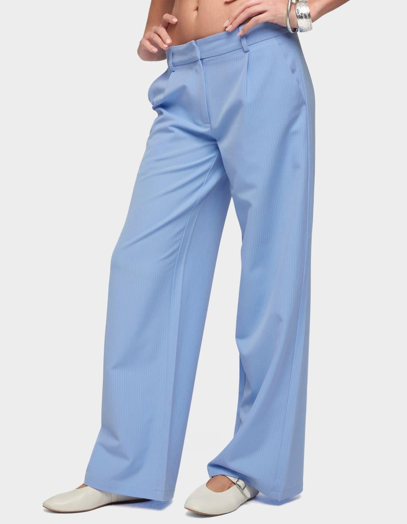 EDIKTED Pinstripe Tailored Straight Leg Pants image number 1