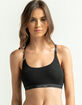 CALVIN KLEIN Pure Ribbed Black Bralette image number 1