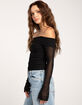 COTTON CANDY LA Off The Shoulder Womens Top image number 2