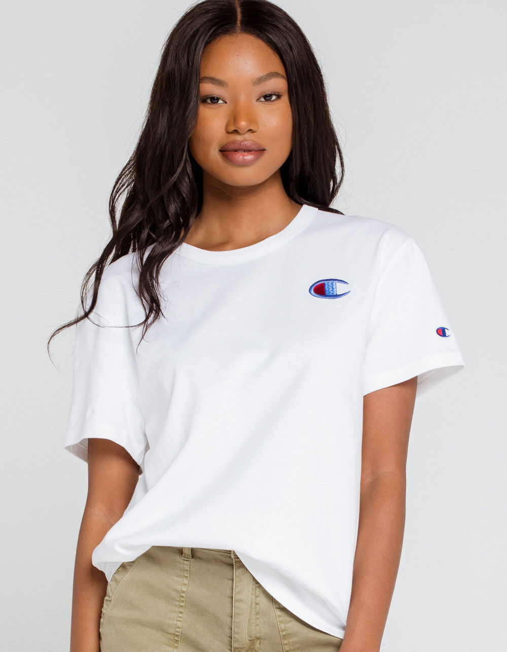 CHAMPION Womens Boyfriend Tee - WHITE 