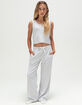 FULL TILT Ditsy Thermal Girls Henley Tank Top image number 5