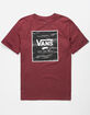 VANS Print Box Tiger Burgundy Boys T-Shirt image number 1