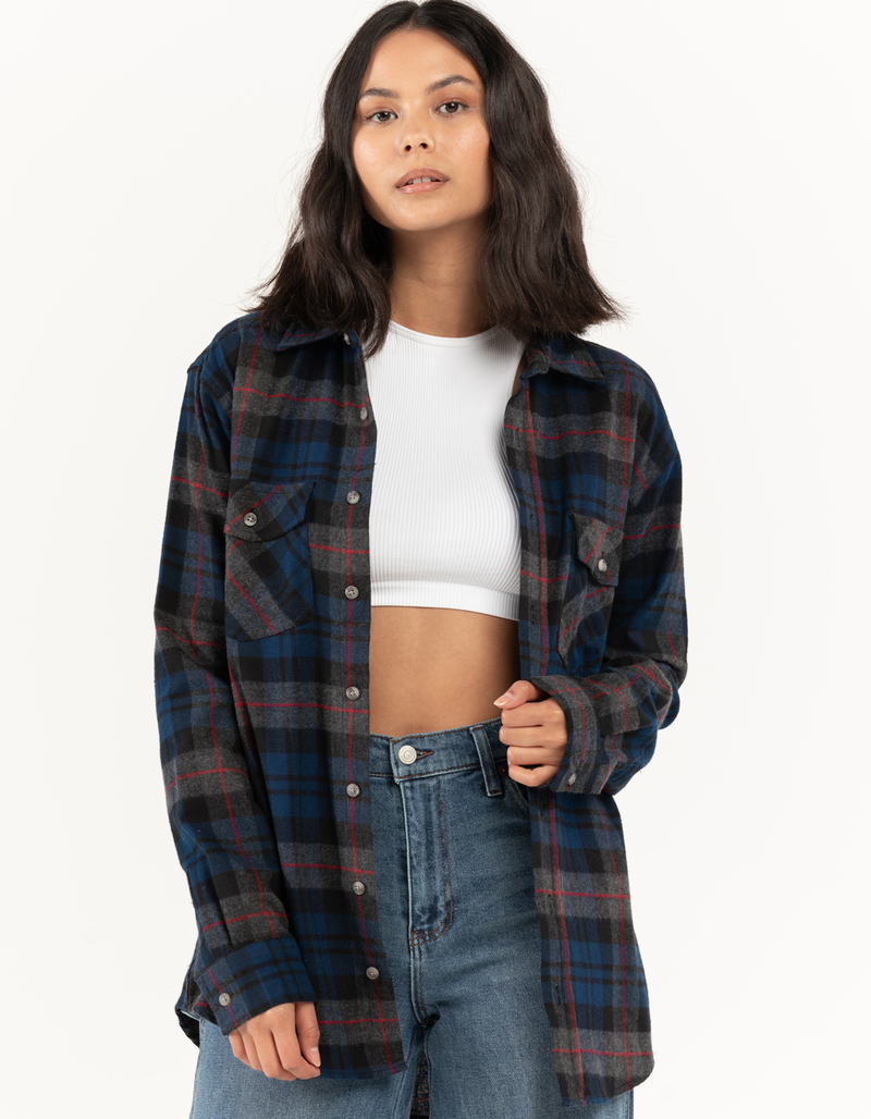 RSQ Womens Oversized Plaid Flannel image number 0