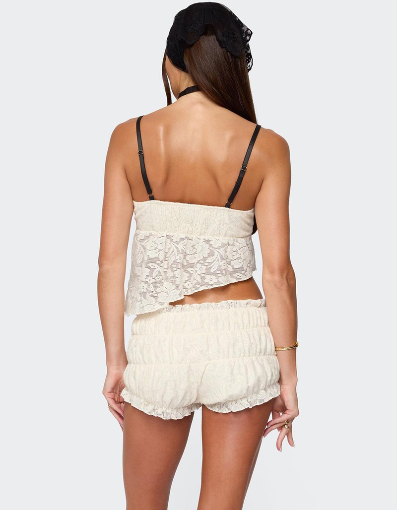 EDIKTED Este Asymmetric Textured Lace Top image number 1
