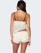 EDIKTED Este Asymmetric Textured Lace Top image number 2