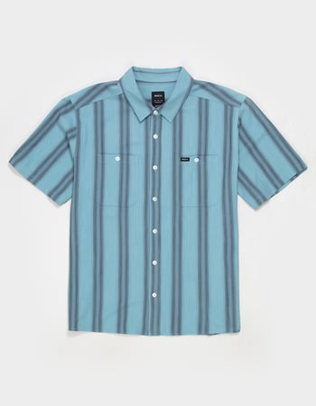 RVCA Sands Mens Stripe Button Up Shirt Primary Image