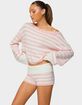 EDIKTED Saphi Striped Oversized Knit Sweater image number 2