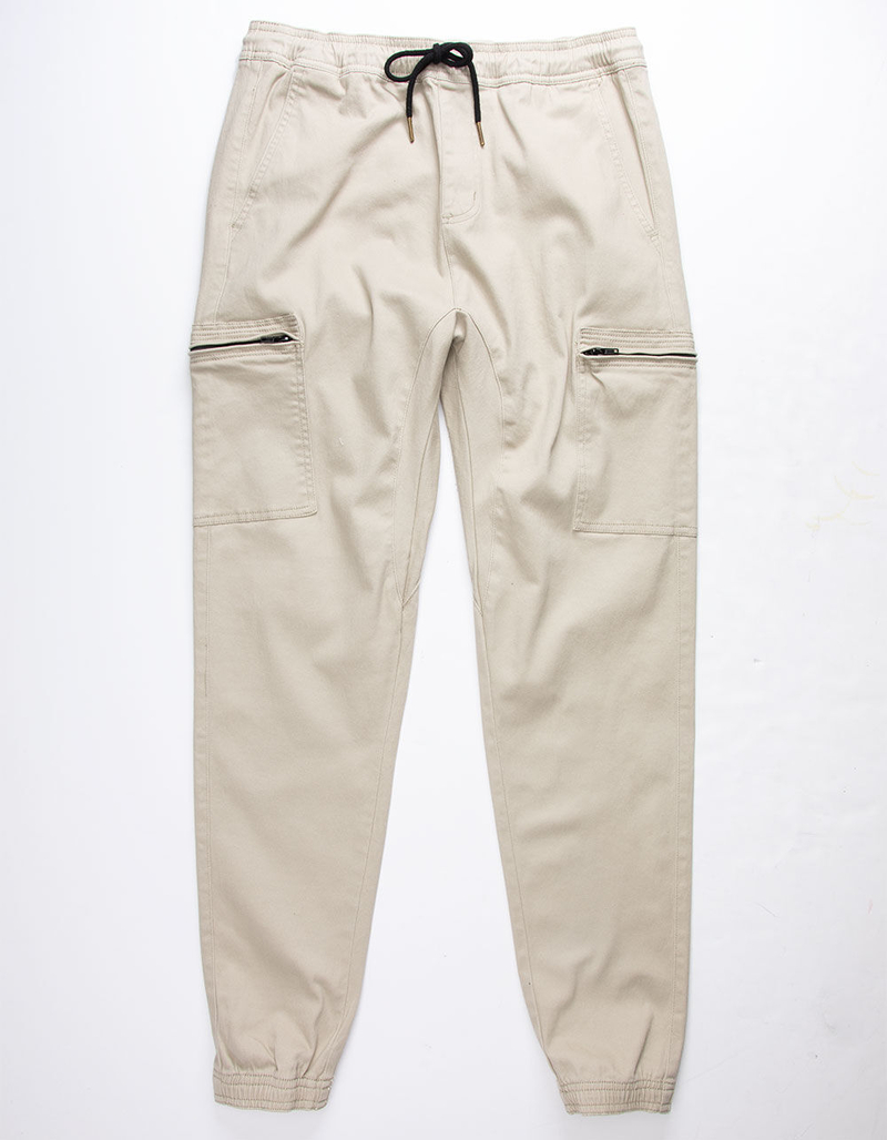 CHARLES AND A HALF Zip Pocket Khaki Mens Cargo Pants image number 0