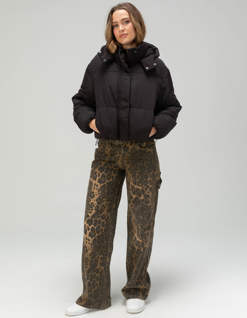 LOVE TREE Womens Hooded Puffer Jacket image number 1