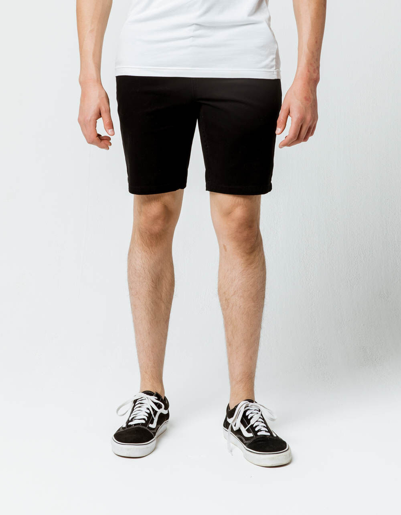 CHARLES AND A HALF Lincoln Stretch Black Mens Shorts image number 2