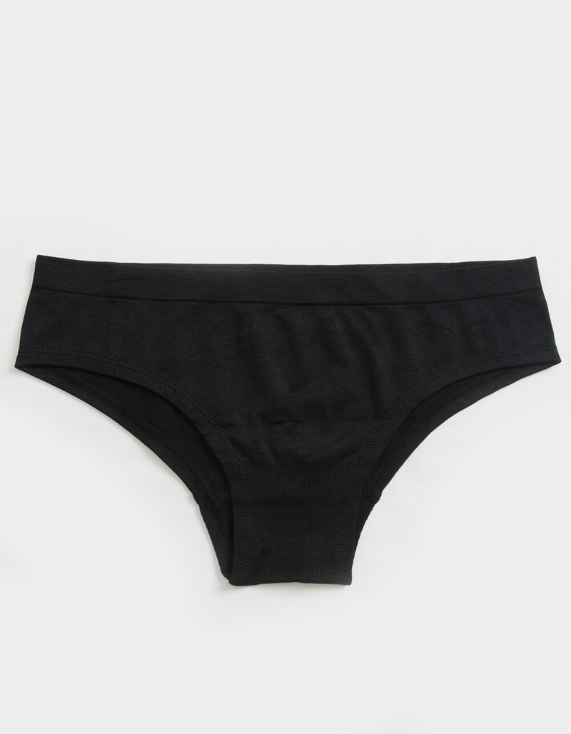FULL TILT Seamless Cheeky Black Panties image number 0