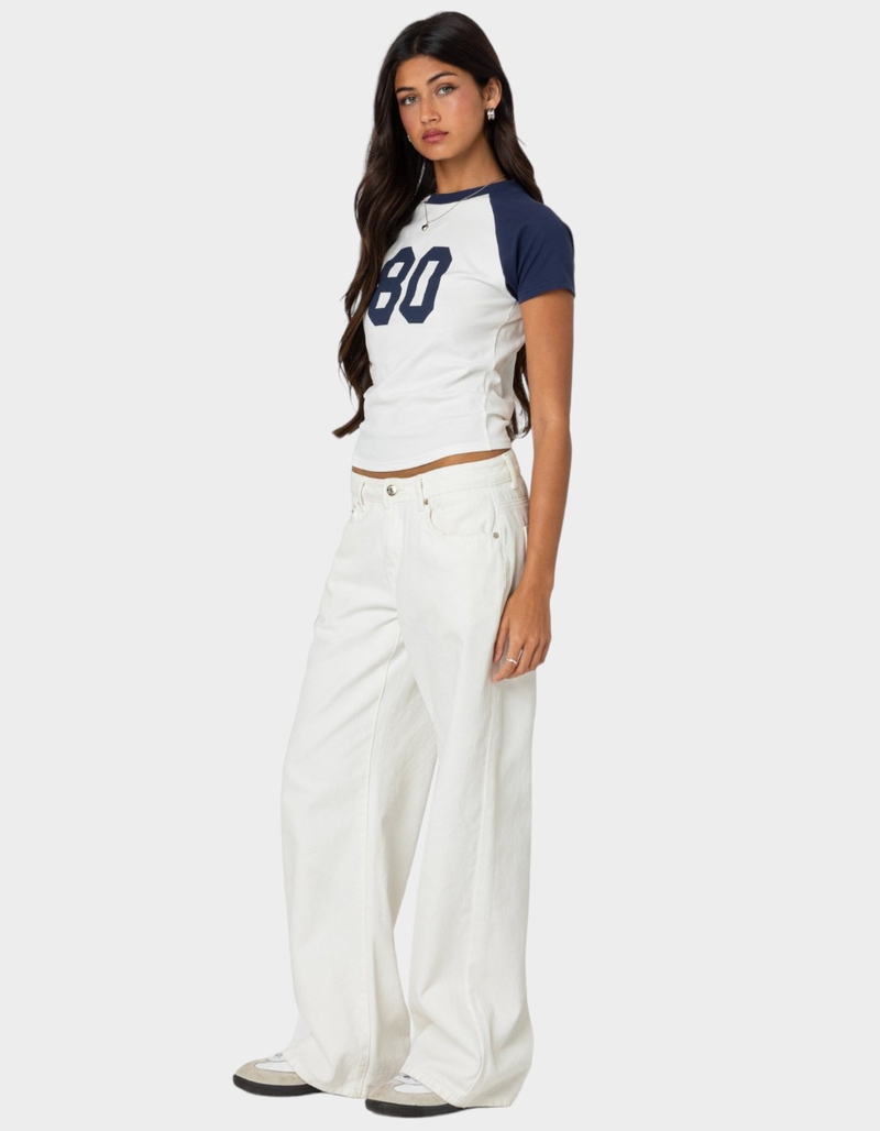 EDIKTED 80's Raglan Tee image number 2