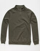 RSQ Mens Olive 1/4 Zip Mock Neck Sweatshirt image number 1