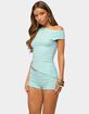 EDIKTED Atile Asymmetric Off Shoulder Textured Top image number 2