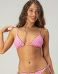 DAMSEL Polka Dot/Stripe Reversible Triangle Bikini Top image number 4