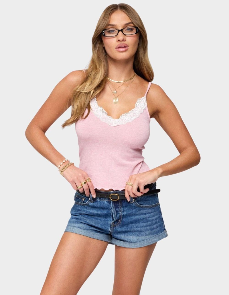EDIKTED Gabrietta Lacey Tank Top image number 0