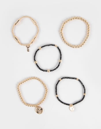 FULL TILT 5 Pack Beaded/Ball Bracelet Set Primary Image