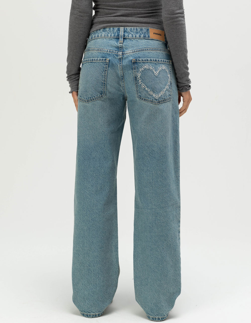 RSQ Womens Heart Breaker Loose Straight Jeans image number 4