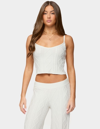 EDIKTED Louise Cable Knit Tank Top Primary Image
