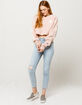CHAMPION Crop Crew Reverse Weave Blush Womens Sweatshirt image number 4