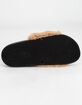SODA Oversized Faux Fur Womens Natural Slide Sandals image number 5