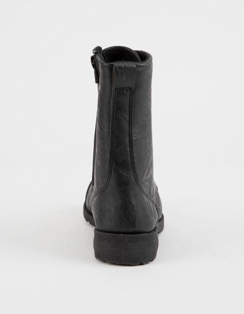 BLUE SUEDE SHOES Faux Leather Girls Combat Boots image number 3