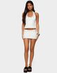 EDIKTED Havana Grommet Ribbed Foldover Mini Skort image number 4