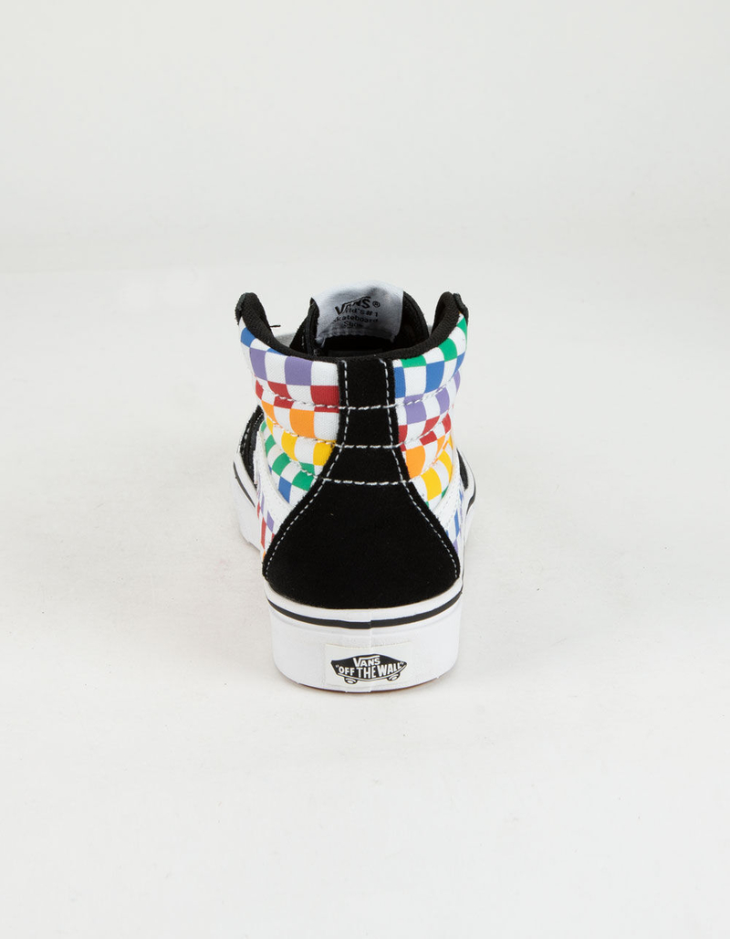 VANS ComfyCush Sk8-Hi Juniors Rainbow Shoes image number 4
