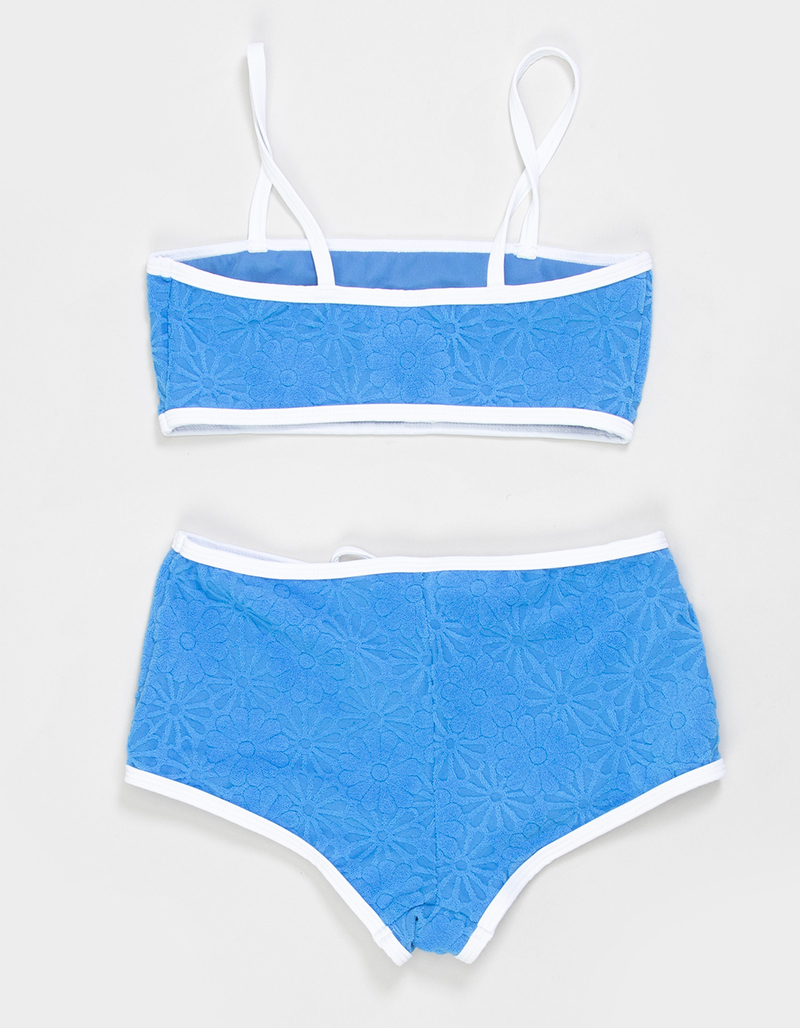 FULL TILT Texture Girls Bandeau Bikini Set image number 1